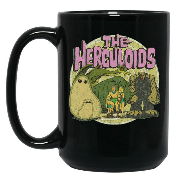 The Herculoids 1967 Black Coffee Mug, Gift Coffee Mug - Black