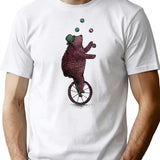The Juggler T-Shirt for Men & Women, T-Shirts Graphic Tee - White