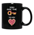 The Key To My Heart Black Gift Coffee Mug - Black