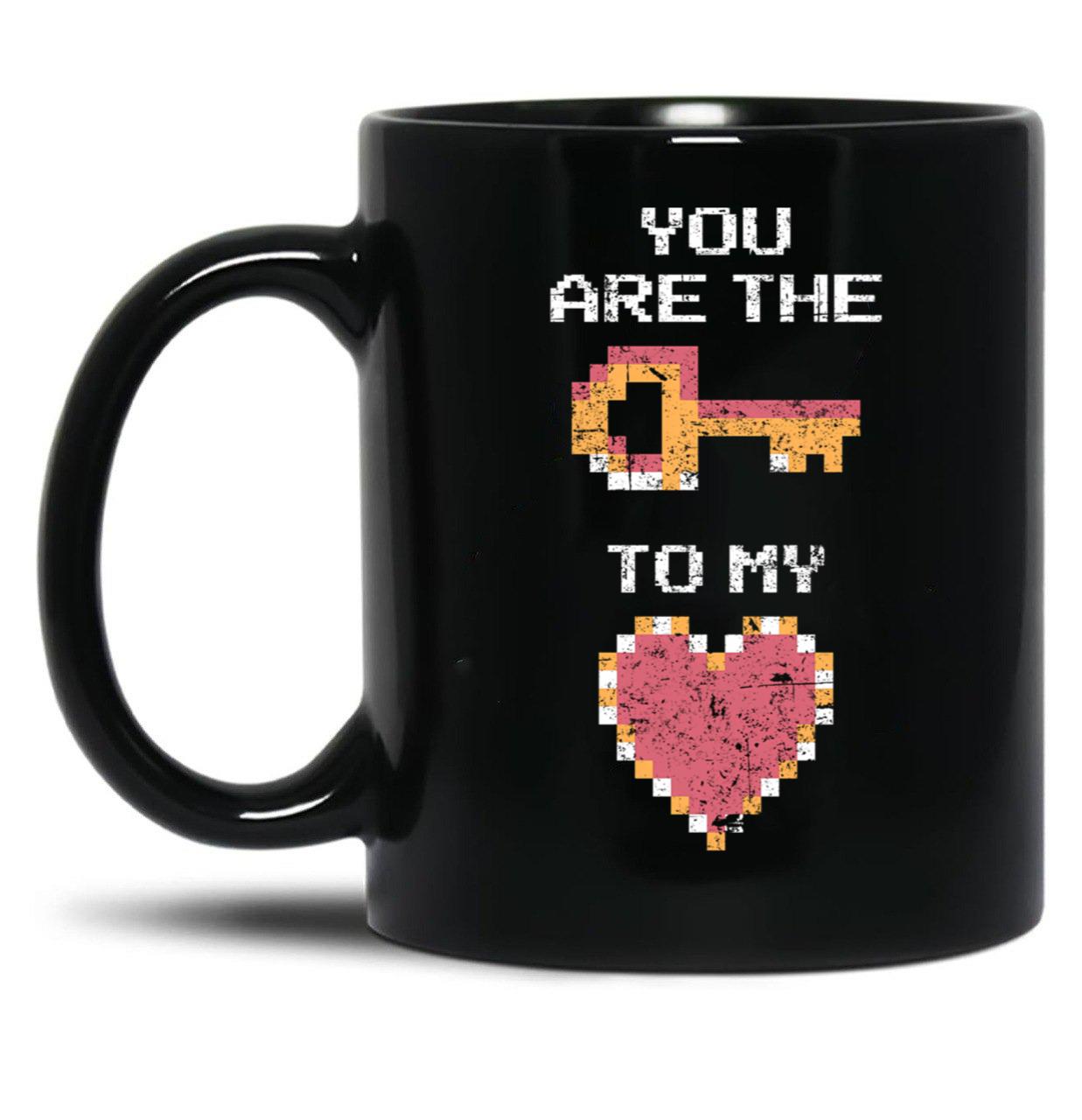 The Key To My Heart Black Gift Coffee Mug