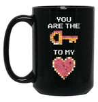 The Key To My Heart Black Gift Coffee Mug