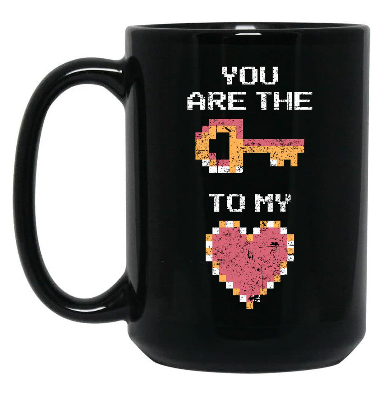 The Key To My Heart Black Gift Coffee Mug