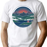 The Lake At Twilight T-Shirt for Men & Women, T-Shirts Graphic Tee - White