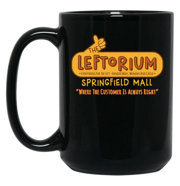 The Leftorium Store Black Coffee Mug, Gift Coffee Mug - Black