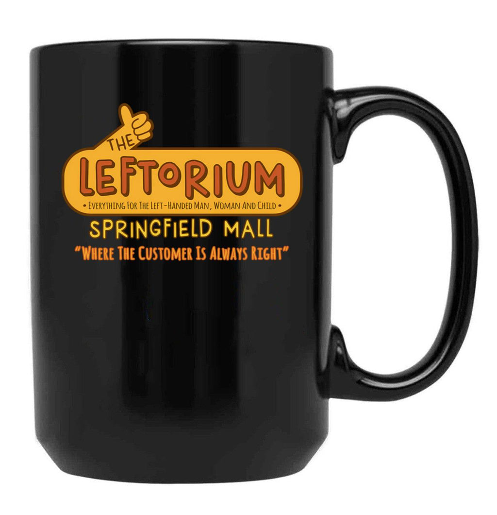 The Leftorium Store Black Coffee Mug, Gift Coffee Mug