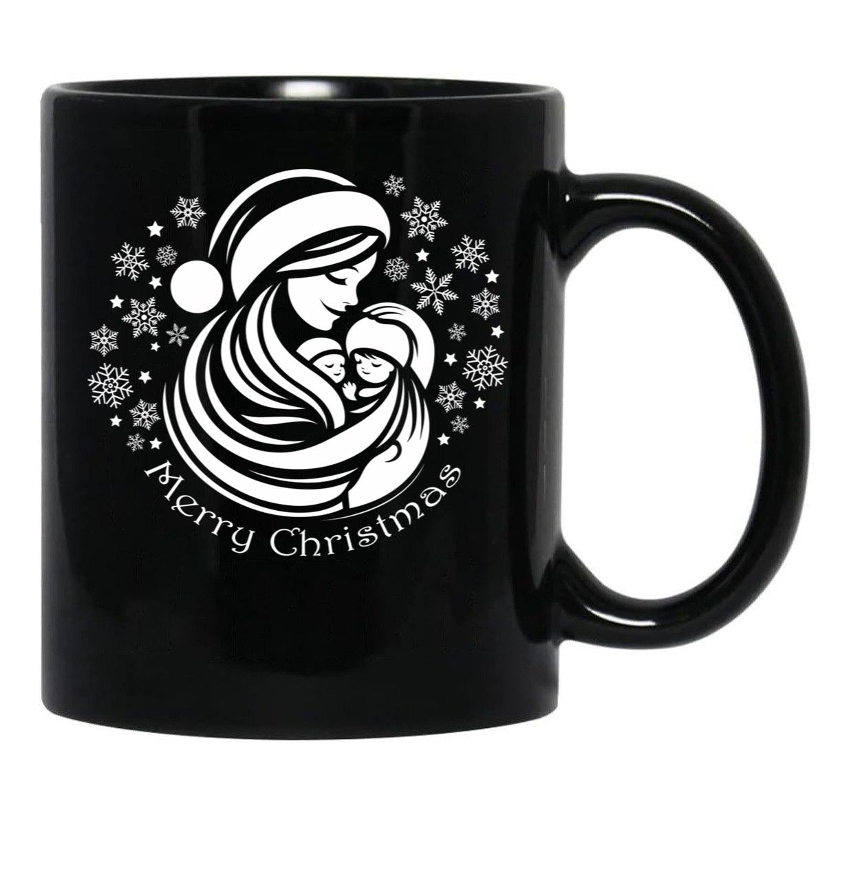 The Magic Of Christmas With Family Black Gift Coffee Mug - Black