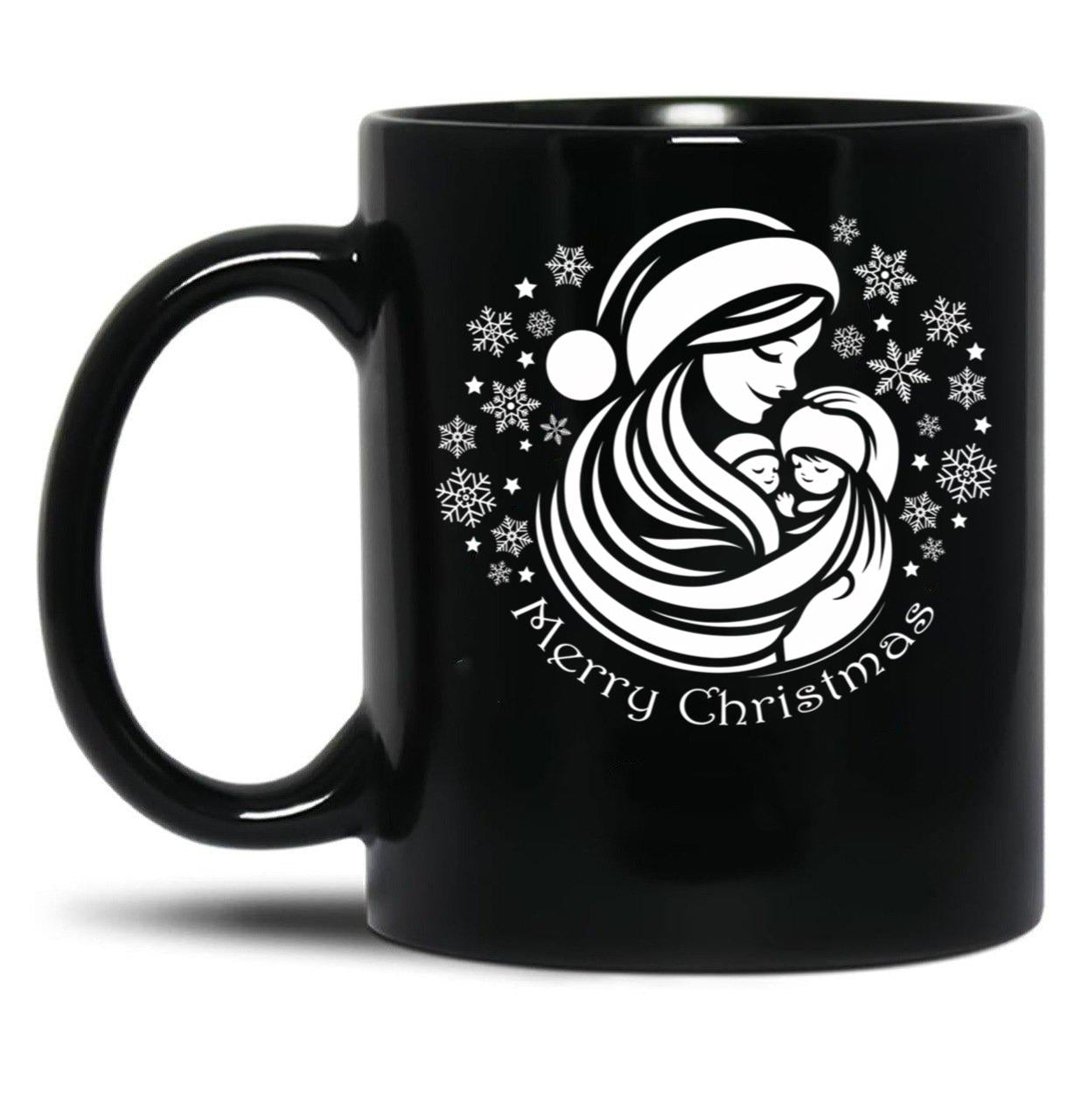The Magic Of Christmas With Family Black Gift Coffee Mug