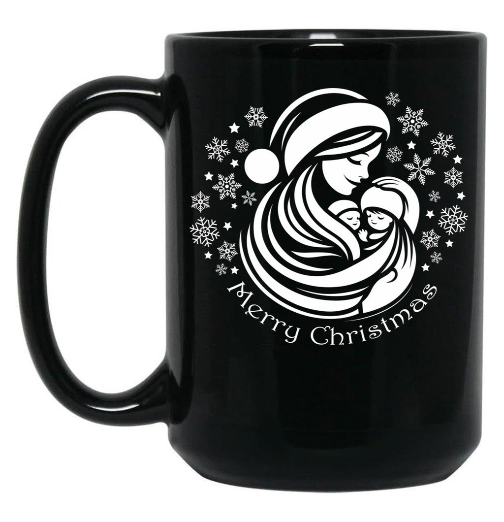 The Magic Of Christmas With Family Black Gift Coffee Mug