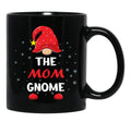 The Mom Gnome Christmas Matching Family Xmas Gnome (1) Black Gift Coffee Mug - Black