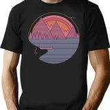 The Mountains Are Calling T-Shirt for Men & Women, T-Shirts Graphic Tee - Black