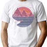 The Mountains Are Calling T-Shirt for Men & Women, T-Shirts Graphic Tee - White