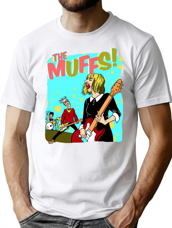 The Muffs Vintage T-Shirt for Men & Women, T-Shirts Graphic Tee - White