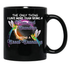 The Only Thing I Love More Than Being A Mom And Grandma Black Gift Coffee Mug - Black