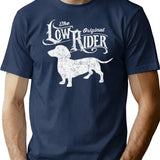 The Original Low Rider Dachshund Dog Funny Dachshund T-Shirt for Men & Women, T-Shirts Graphic Tee - Navy