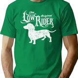 The Original Low Rider Dachshund Dog Funny Dachshund T-Shirt for Men & Women, T-Shirts Graphic Tee - Green