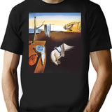The Persistence Of Memory-Salvador Dali T-Shirt for Men & Women, T-Shirts Graphic Tee - Black