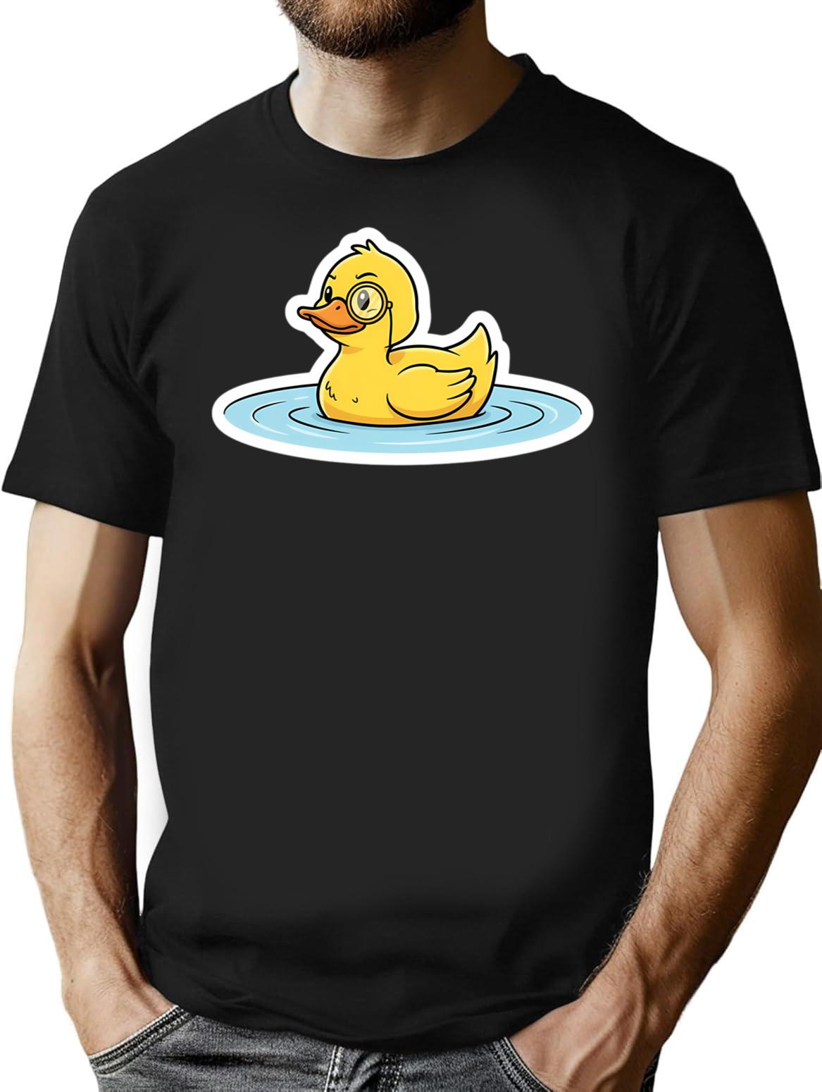 The Philosophical Duck T-Shirt for Men & Women, T-Shirts Graphic Tee - Black