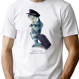 The Pilot T-Shirt for Men & Women, T-Shirts Graphic Tee - White