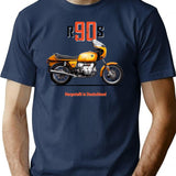 The R90S Motorcycle T-Shirt for Men & Women, T-Shirts Graphic Tee - Navy