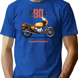 The R90S Motorcycle T-Shirt for Men & Women, T-Shirts Graphic Tee - Blue