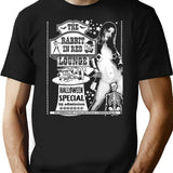The-Rabbit-In-Red-Lounge-Halloween T-Shirt for Men & Women, T-Shirts Graphic Tee - Black