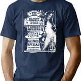 The-Rabbit-In-Red-Lounge-Halloween T-Shirt for Men & Women, T-Shirts Graphic Tee - Navy