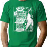 The-Rabbit-In-Red-Lounge-Halloween T-Shirt for Men & Women, T-Shirts Graphic Tee - Green