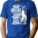 The-Rabbit-In-Red-Lounge-Halloween T-Shirt for Men & Women, T-Shirts Graphic Tee - Blue