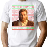 The Reason For The Season Parody Shirt T-Shirt for Men & Women, T-Shirts Graphic Tee - White