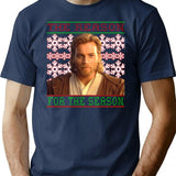 The Reason For The Season Parody Shirt T-Shirt for Men & Women, T-Shirts Graphic Tee - Navy
