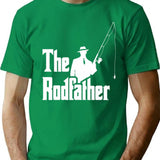 The Rodfather. Funny Fishing Quote For Fisherman T-Shirt for Men & Women, T-Shirts Graphic Tee - Green