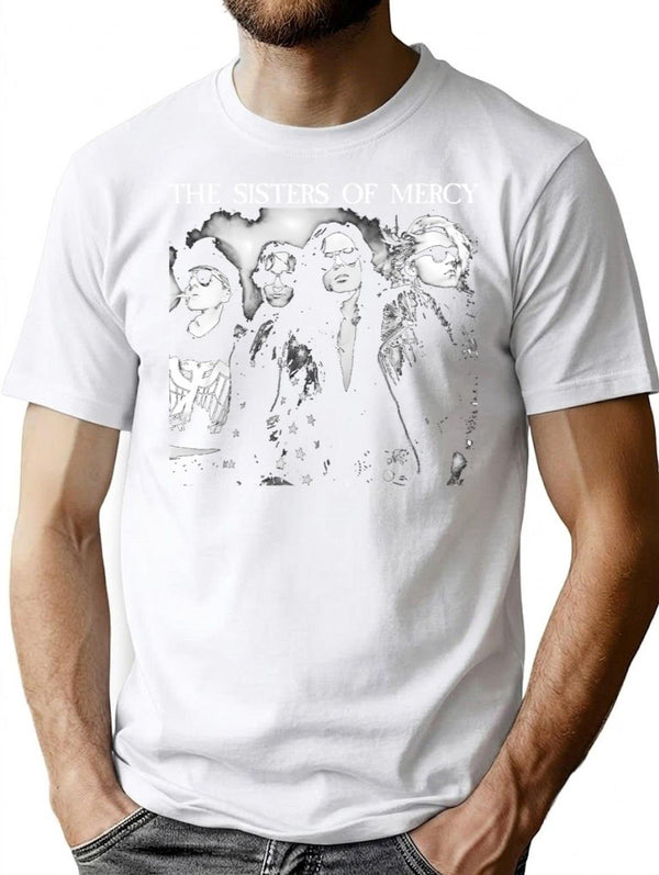 The Sisters Of Mercy Music Gift For Men Women T-Shirt for Men & Women, T-Shirts Graphic Tee - White