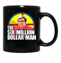 The Six Million Dollar Man Logo Vintage Black Coffee Mug, Gift Coffee Mug - Black