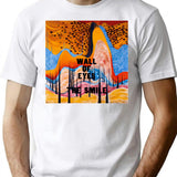 The Smile Wall Of Eyes T-Shirt for Men & Women, T-Shirts Graphic Tee - White