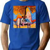 The Smile Wall Of Eyes T-Shirt for Men & Women, T-Shirts Graphic Tee - Blue