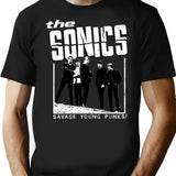 The Sonics - White T-Shirt for Men & Women, T-Shirts Graphic Tee - Black