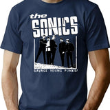 The Sonics - White T-Shirt for Men & Women, T-Shirts Graphic Tee - Navy