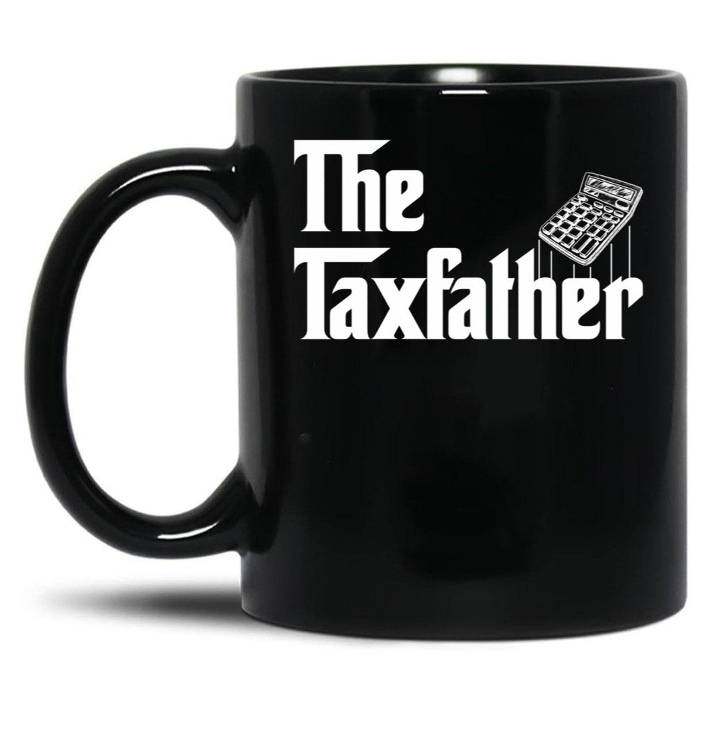 The Taxfather Accounting Gift Funny Accountant Tax Father Black Coffee Mug