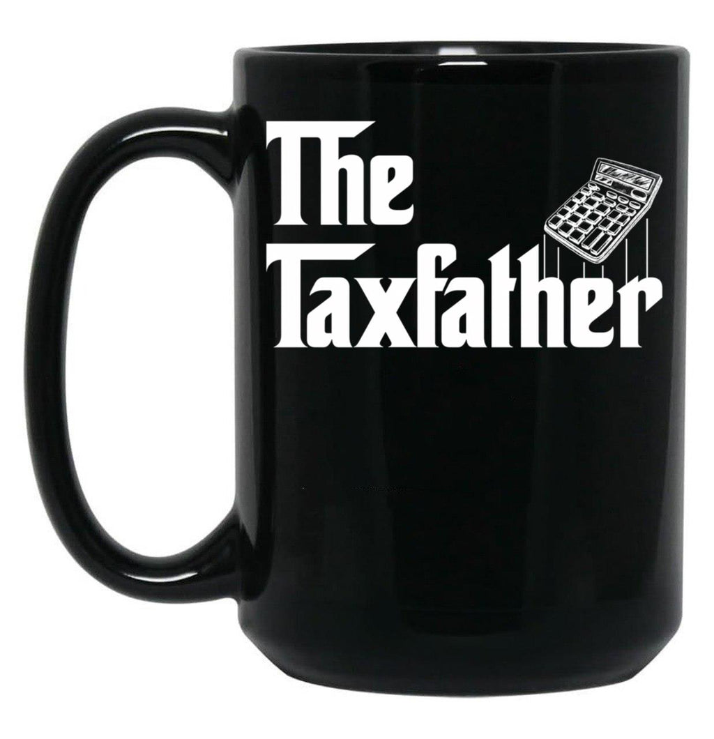 The Taxfather Accounting Gift Funny Accountant Tax Father Black Coffee Mug