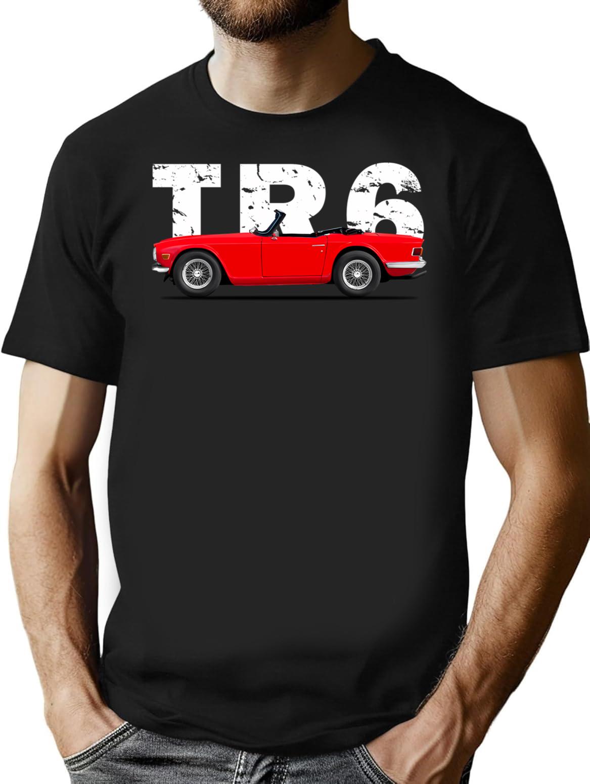 The Tr6 T-Shirt for Men & Women, T-Shirts Graphic Tee - Black