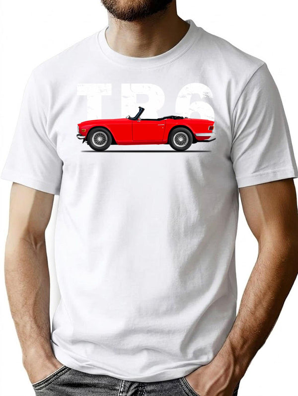 The Tr6 T-Shirt for Men & Women, T-Shirts Graphic Tee - White