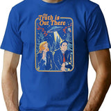 The Truth Is Out There - X Files Funny Classic Premium Heavyweight Cotton T-Shirt - Blue