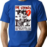 The Vintage Music Art T-Shirt for Men & Women, T-Shirts Graphic Tee - Blue