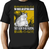 The Voices Are Getting Louder Frog T-Shirt for Men & Women, T-Shirts Graphic Tee - Black