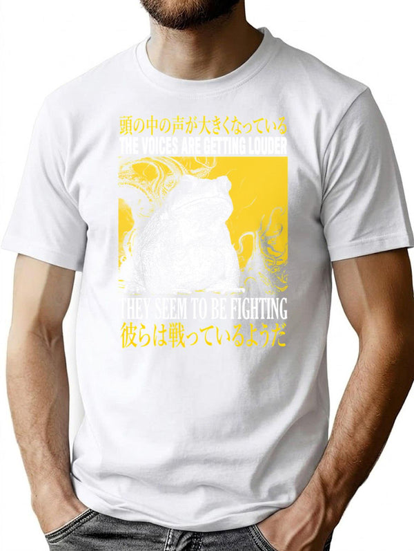 The Voices Are Getting Louder Frog T-Shirt for Men & Women, T-Shirts Graphic Tee - White