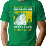 The Voices Are Getting Louder Frog T-Shirt for Men & Women, T-Shirts Graphic Tee - Green