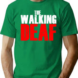 The Walking Deaf - Funny Talking Deaf Sign Words T-Shirt for Men & Women, T-Shirts Graphic Tee - Green