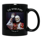 The Woke Pope Leo Xiv Feminist Black Coffee Mug - Black