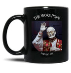 The Woke Pope Leo Xiv Feminist Black Coffee Mug