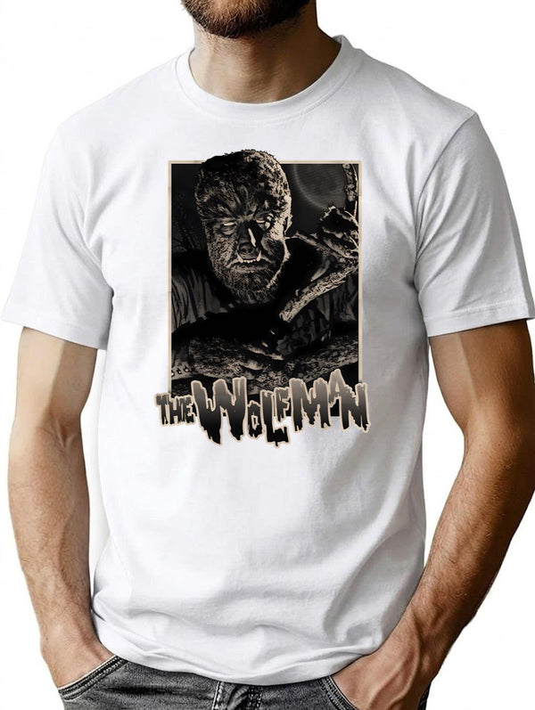 The Wolfman Wolfman Wolf Man Werewolf T-Shirt for Men & Women, T-Shirts Graphic Tee - White